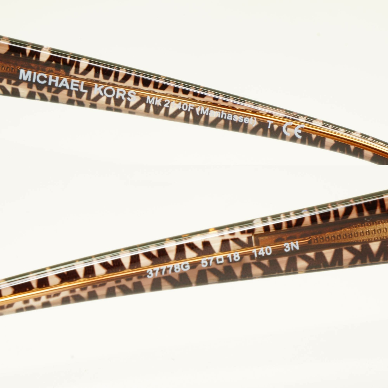 Michael Kors Oversized MK Logo Print Brown Sunglasses MK 2140F 