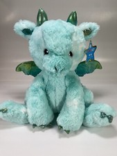 New 12" Glow Brights Green Dragon Plush Lights Sound FAO Schwarz