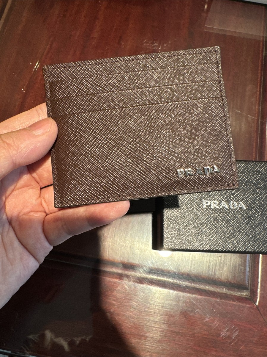 PRADA 財布　プラダ　二つ折り　ブラック　wallet 楽天市場】PRADA プラダ メンズ 二つ折り財布 札入れブラック