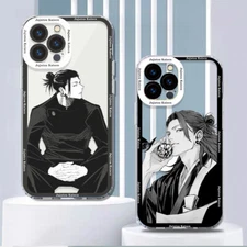 For iPhone 16 15 14 13 12 11 Pro Max Anime Phone Case Jujutsu Manga Geto Suguru