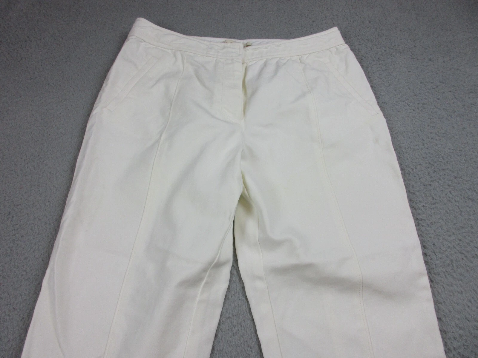 Tory Burch Pantalone Donna 8 Bianco Classico Donna Pantaloni Casual Preppy 30x26