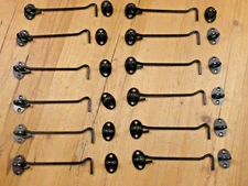 12 Pack 6" Stainless Steel Gate Latch Lock Cabin Hook and Eye Barn Door Latch