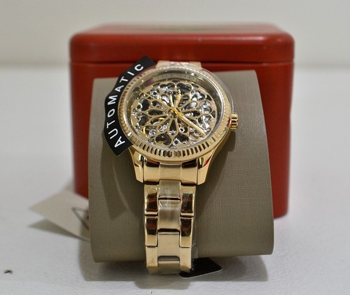 NIB WOMEN'S FOSSIL RYE AUTOMATIC GOLD-TONE STAINLESS STEEL WATCH BQ3755 - Picture 2 of 4