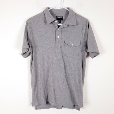 gray collared shirt