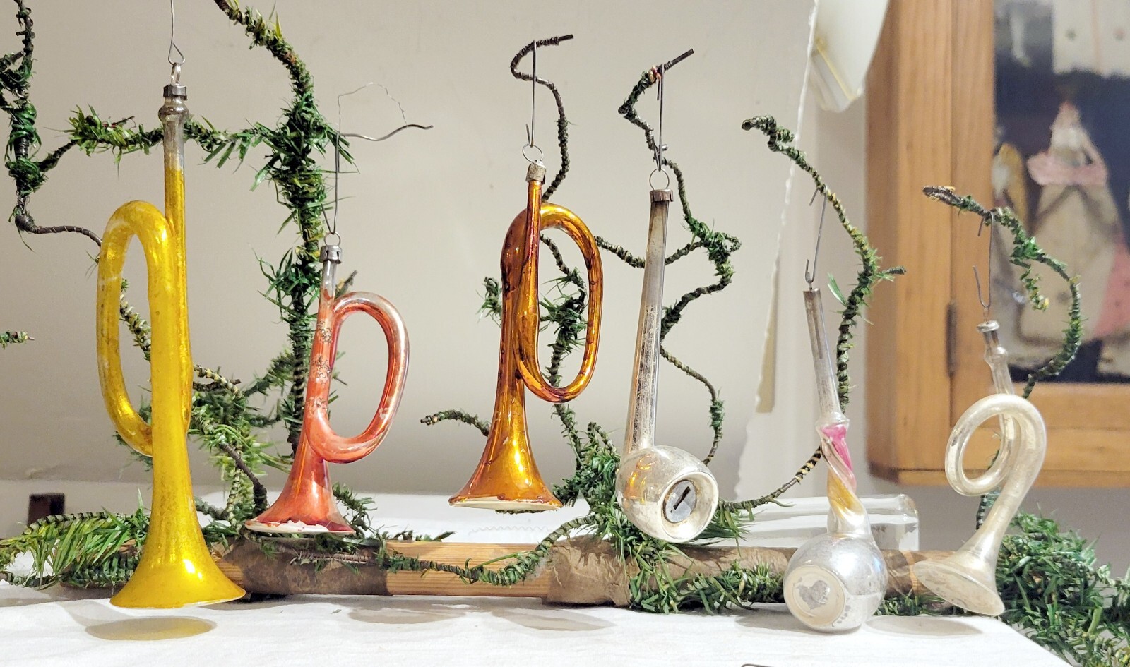 Bugles, Horns, and Pipes. Six earlier German Glass Ornaments eBay