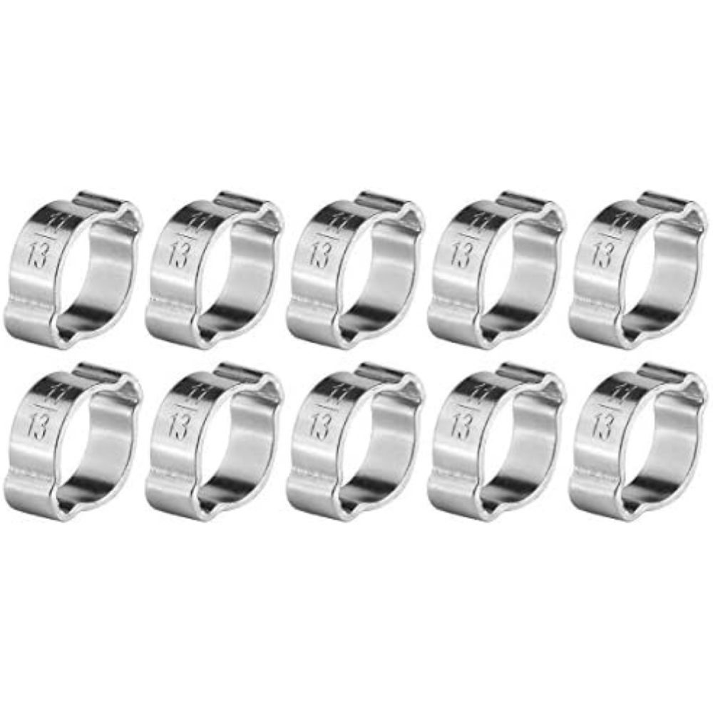 10Pz Morsetti Auricolari Regolabili del Tubo Flessibile Morsetti Zincati Placcat