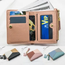 Cute Small Wallets for Women Bifold Slim Coin Purse Zipper ID Card Holder