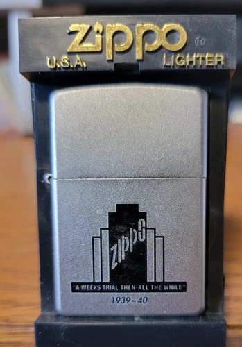 Zippo 20211 A Weeks Trial Brushed Chrome New in Case Retired 2003