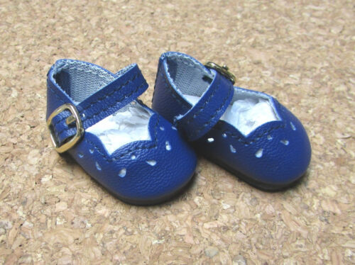 Doll Shoes, 46mm Navy Girl Dressy for Ann Estelle, others - Picture 1 of 1