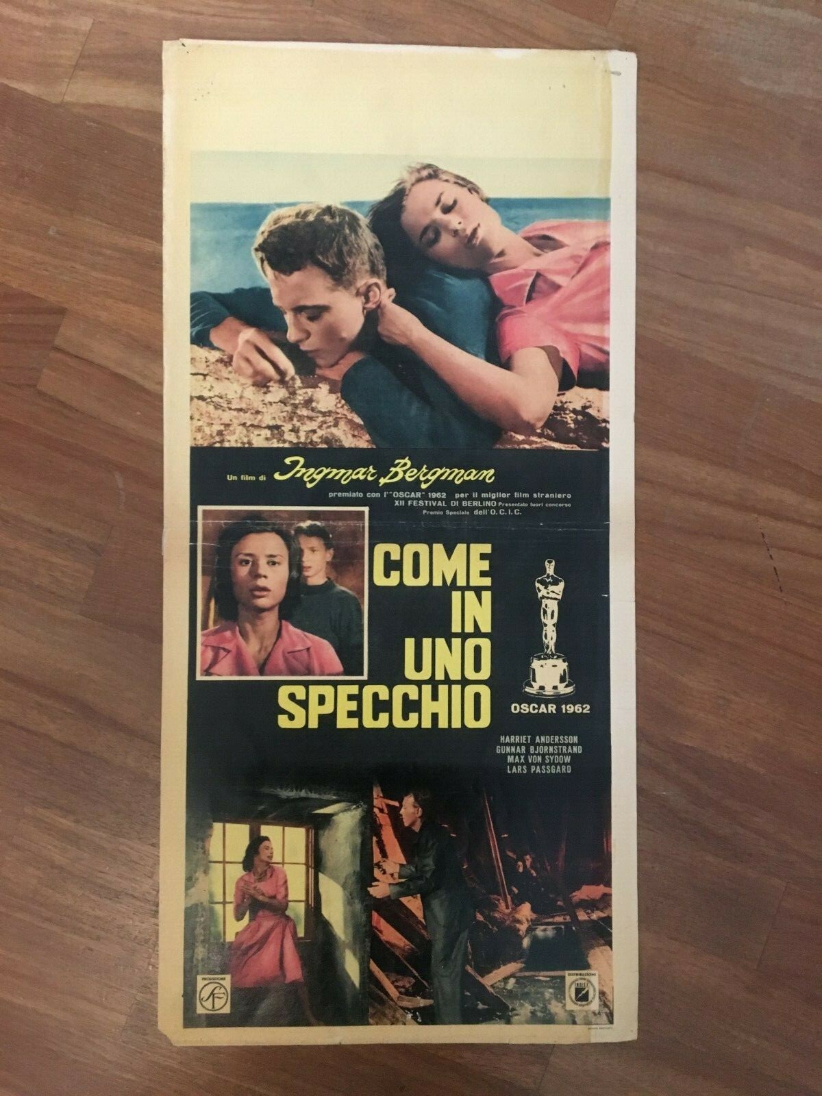 Locandina originale film Come in uno specchio (1961) - Regia di Ingmar Bergman