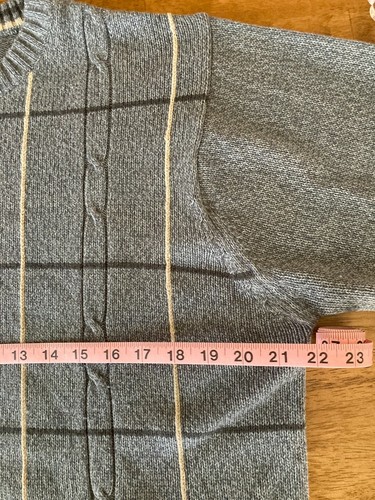 Basic Edition Men's Large Sweater Crewneck Gray Long Sleeve - Picture 5 of 6