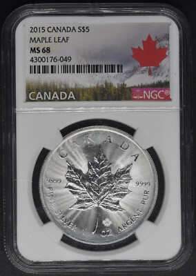 2015 5$ Canadian Silver Maple Leaf NGC MS68 ✪COINGIANTS✪ | eBay