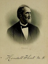 1888 Engraving Dr. Kendall Flint Essex County Haverhill Ma. Genealogy History