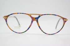 Vintage Glasses Puma P 162 K Multicolored Gold Oval Eyeglass Frame