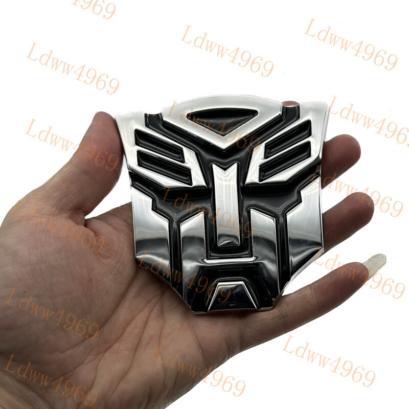 3D Metal Chrome Transformers Autobot Deception Auto Front Grille Badge