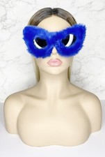 Blue Faux Fur Fashion Cat Eye Sunglasses