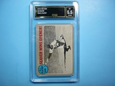 1970 O-PEE-CHEE BASEBALL CARD #195 TOM SEAVER NL PLAYOFF GAME 1 GMA 5.5 OPC GL