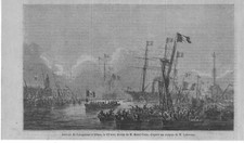 Stampa antica Lanterna Genova Liguria II Guerra Indipendenza Italiana 1859