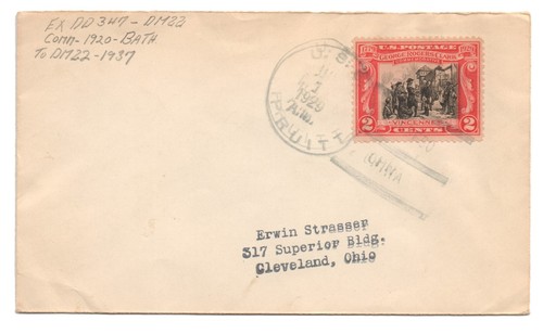 USS PREBLE DD-344 • 1929 Navy Naval Cover • CHEFOO CHINA Ship Cancel