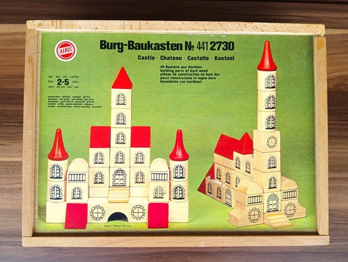 Heros Burg-Baukasten 441 2730, Holzbausteine, Holzbaukasten, Bauklötze, Holz