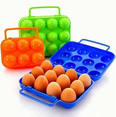 2/4/6/12 Gitter Tragbar Träger Eierablage Aufbewahrungsbox Halter Camping Eier Behälter