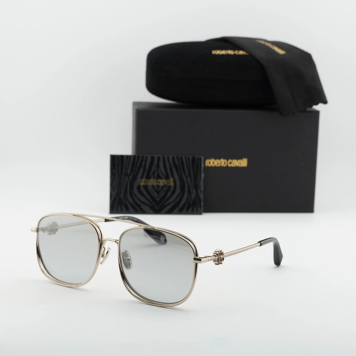 Roberto Cavalli Gray Aviator Sunglasses for Women for sale 