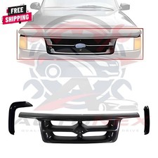 New For Front Black Grille Grille Molding Black 3pc Set 1995-1997 Ford Ranger New For Front Black Grille Grille Molding Black 3pc Set 1995-1997 Ford Ranger