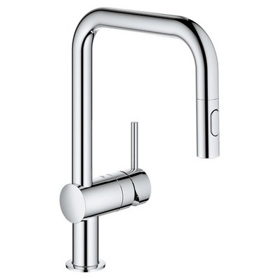 GROHE 32319003 Minta Pull-Down U Kitchen Faucet Chrome