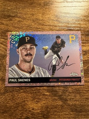 Paul Skenes 2025 Topps Chrome Platinum ROSE GOLD Mini-Diamond SP #/75