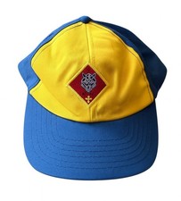 Cub Scouts Wolf Rank Hat Blue Yellow Cap Youth S/M Made in USA Boy Scouts