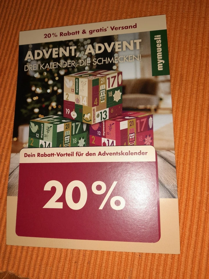 Gutschein für Porridge und/oder Müsli Adventskalender 20 %