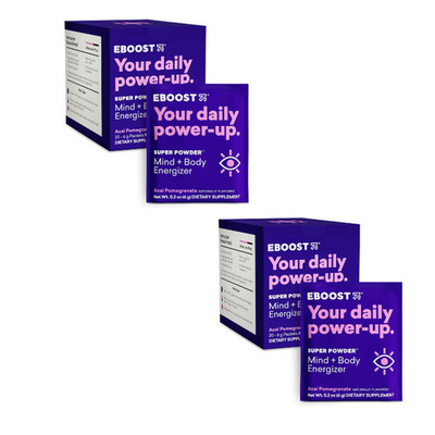 EBOOST Super Powder Acai Pomegranate 20 pckts PACK OF 2