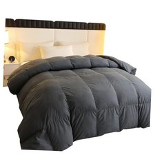 Luxury White Duck Feather Down Comforter,Winter Size Bed Comforter - Full Grey