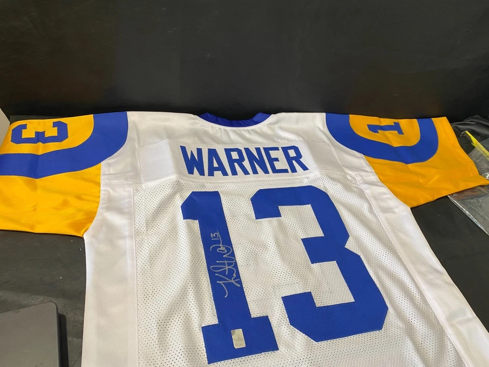 Camiseta firmada con autógrafo Kurt Warner RAMS talla XL - muy bonita Foto 2 de 4