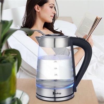 ZOKOP 2.5L Temperature Control  Electric Glass Tea Water Kettle Boiling Shut-off