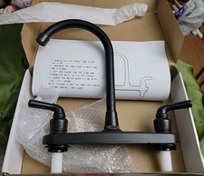 Non-Metallic RV Kitchen Faucet with Flexible Spout for Campers Trailers