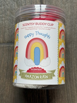 Scentsy Buddy Clip HAPPY THOUGHTS RAINBOW Scented With Amazon Rain  ~ NEW