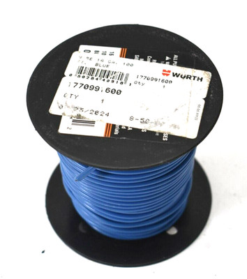 Wurth 16 Gauge Wire Cable Spool 100' All Purpose Use Blue 1770991600 General