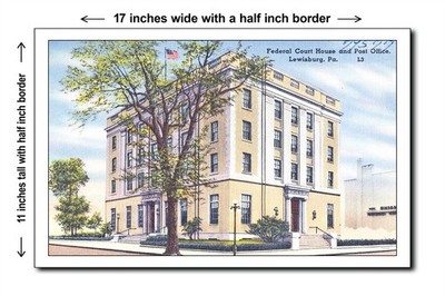 Pennsylvania 1940s - Federal court house and post office, Lewis - 11x17 Poster