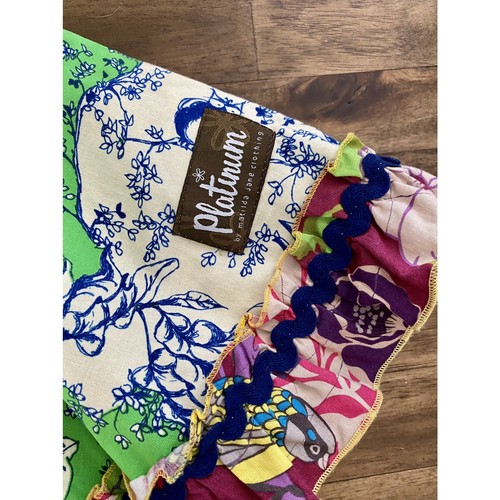 Matilda Jane Platinum Night Owl Roundabout Ellie Dress Halter Blue Green 4 - Picture 7 of 10