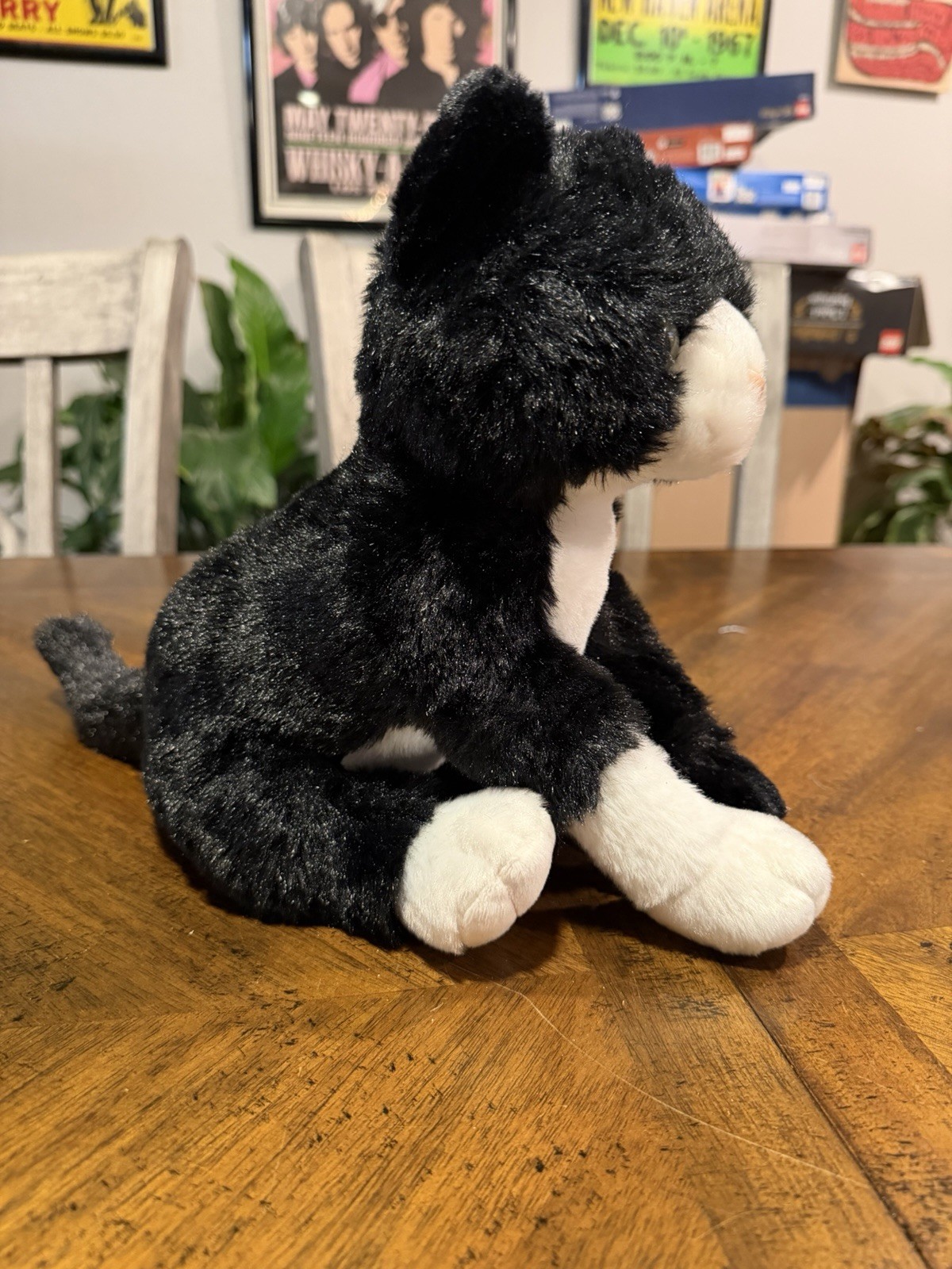 10" Wild Republic Cuddlekins Tuxedo Black White Cat, Plush Soft Stuffed Animal