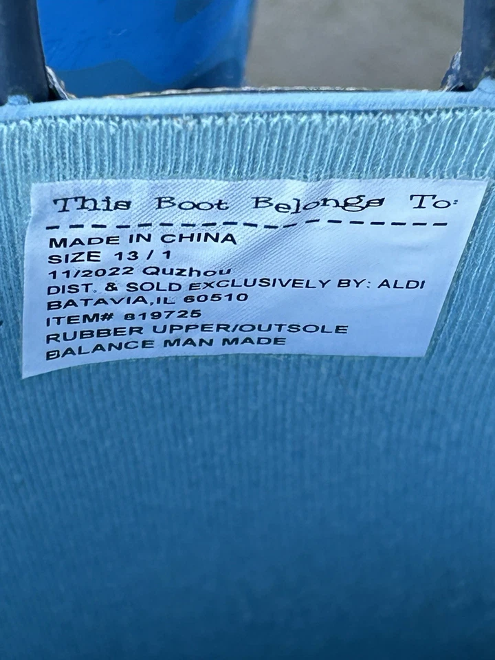 Niños Niñas Botas de Lluvia Lily and Dan Azul Dinosaurio Talla 13/1 Excelente Estado Foto 2 de 4