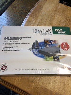 EICON DIVA LAN ISDN Modem External 512kbs, New In Box