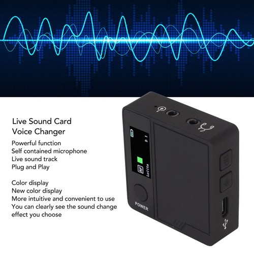 Live Sound Card Voice Changer 11 Sound Effects Plug And Play Handheld Mini V SAL - Afbeelding 19 van 22