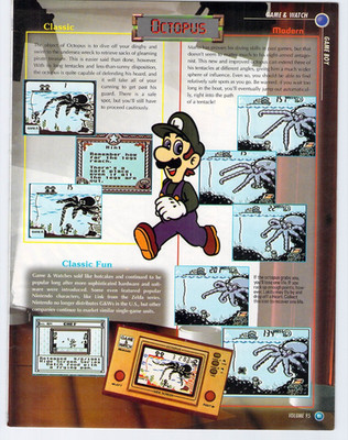 Vtg Ad Game Boy Luigi Octopus Game & Watch Gallery Classic Modern Art 1997
