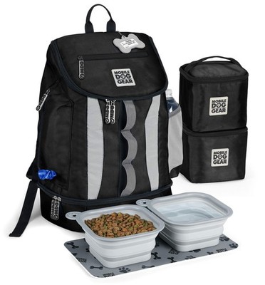 Mobile Dog Gear, Dog Travel Bag, Drop Bottom Week Away Backpack for Medium an...