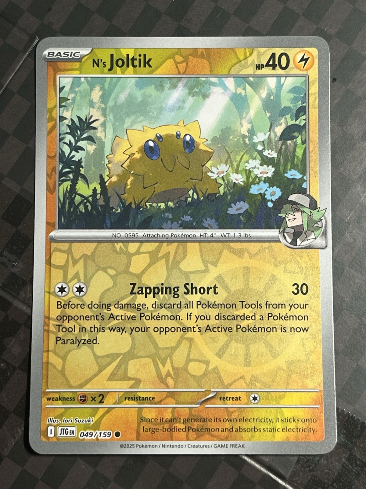 Pokemon N's Joltik 049/159 Reverse Holo Journey Together NM x1