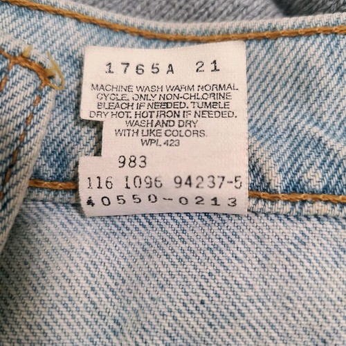Vintage Levi’s 550 Orange Tab Raw Hem Light Wash Cut Off Shorts Women’s Size 34 - Imagen 8 de 8