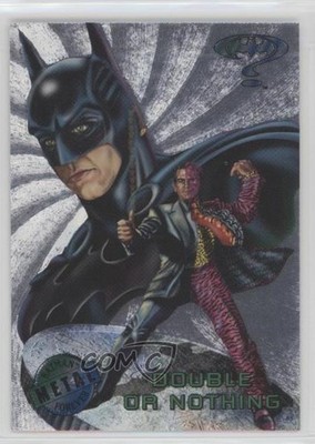 1995 Fleer Metal Forever Silver Flasher Batman Two-Face Double Or Nothing 0nr3