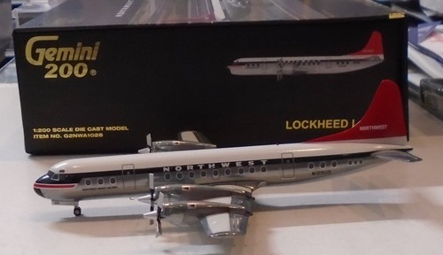 Gemini Jets 1:20 Northwest Airlines L-188 Electra #N128US - G2NWA1028